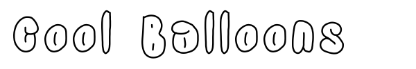 Cool Balloons font preview